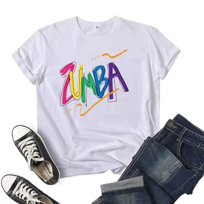 ZUMBA Printed Green T-Shirt Casual Wear 2022