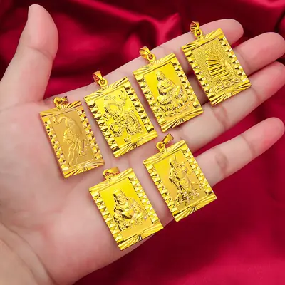 Vietnam Sand Gold Plated Guanyin Pendant