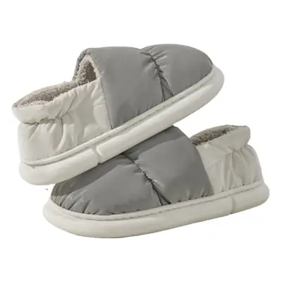 Cotton slippers bag heel home slippers winter women's waterproof down cloth thick shoes non-slip warm cotton shoes men's shoes wholesale