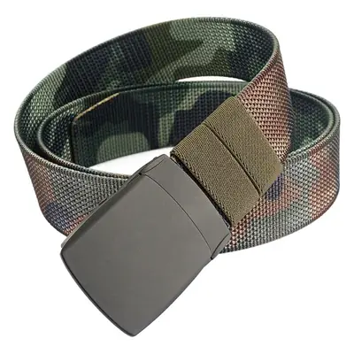 Men's Black Gold Nylon Belt with Swivel Buckle
