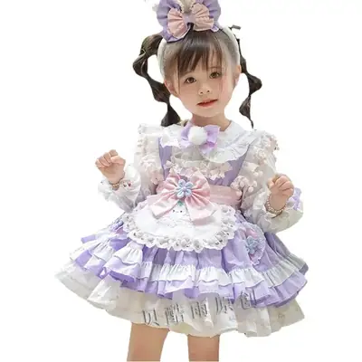 Girls Bunny Head Dress Purple Lace Tutu Skirt