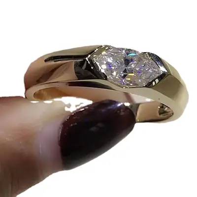 Adjustable Zircon Ring for Women, Same Zircon, Niche Design