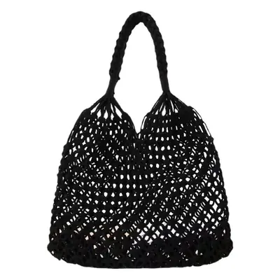 White Handmade Rope Straw Shoulder Bag