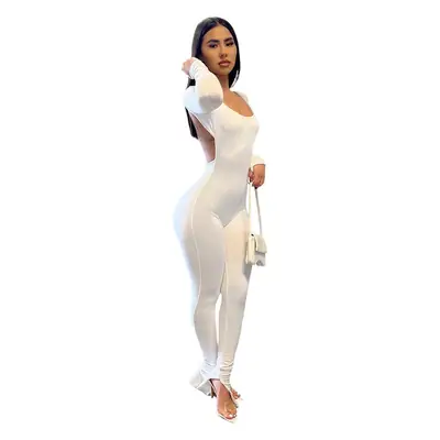 European Women's Backless Fingersuit Solid Color
