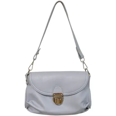 2025 French Design Armpit Bag Soft Leather Grey