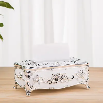 Luxury Gold Tissue Box 9x9x13cm Gao Rui Design