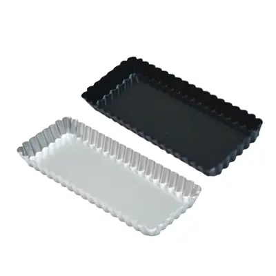 Xincheng Rectangular Chrysanthemum Pie Plate Non-Stick Black