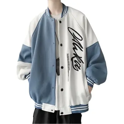 Men's 2022 Bomber Jacket Beige Grey Print