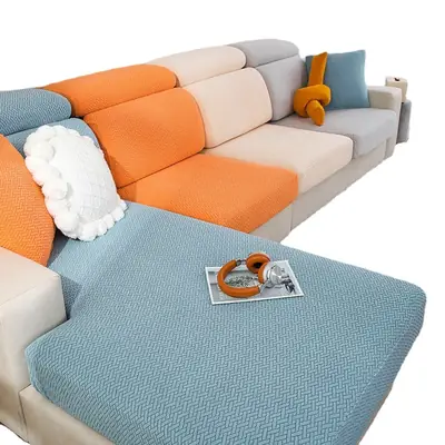 Light Luxury Twill Sofa Cover Yellow 4S