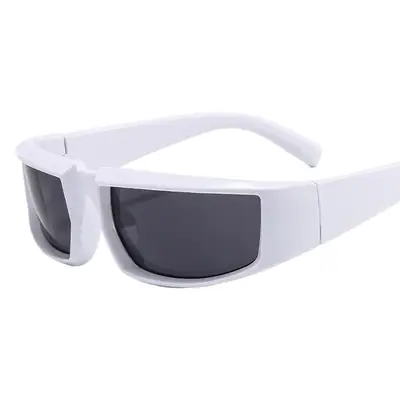 Futuristic Silver Hip-Hop Sunglasses Y2K 2022