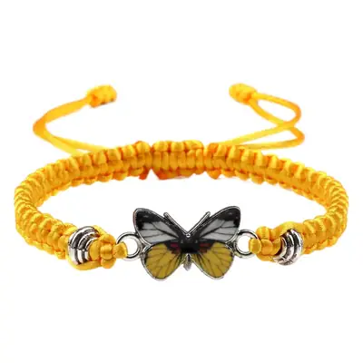 Hand-Woven Butterfly Couple Bracelets for Men Women