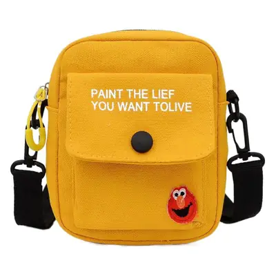 Yellow Canvas Crossbody Bag for Women 2025