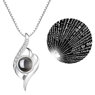100 Languages Projection Nano Color Picture Customization Necklace
