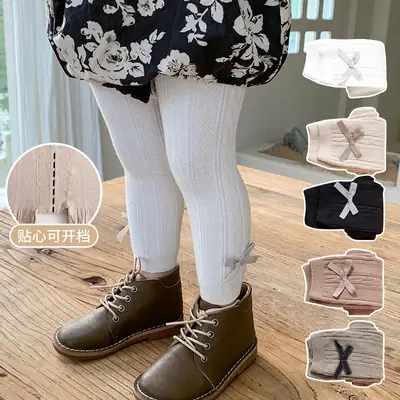 Girls Cotton Leggings Winter Warm Western Style