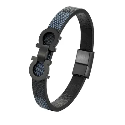 Men Women Stainless Steel Horseshoe Buckle Bracelet