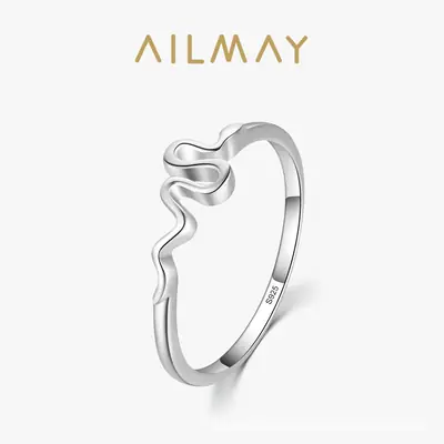 S925 Sterling Silver Fashion Snake Ring Women's European American Classic Personality Animal Plated Platinum Ring