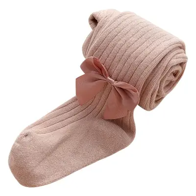 New Spring Girls Wide Striped Bow Boneless Socks Cotton Pantyhose