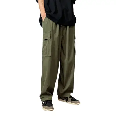 Army Green Japanese Oversize Pants Men Summer