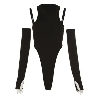 2022 Black Slim Fit Strapless Jumpsuit for Women