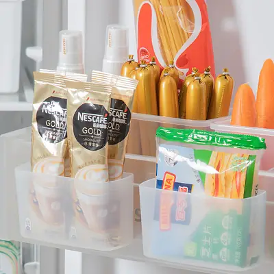 Japanese Refrigerator Storage Box Transparent Plastic Hanging Seasoning Bag