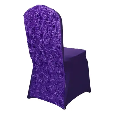 Pink Elastic Chair Covers for Wedding, Hotel, Office Use