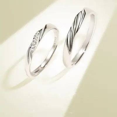 Love Frequency Couple's Ring for Men Women A Pair