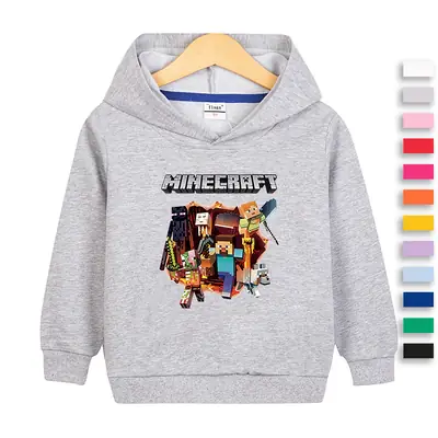 Boys' Minecraft Hoodie Purple Cotton Autumn 2022
