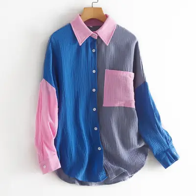 2022 Women's Cross-Border Cardigan Long Sleeve Shirt