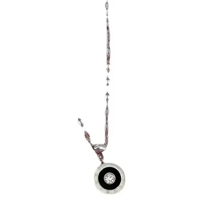 Titanium Steel Necklace with Rome Diamond Furnace Design
