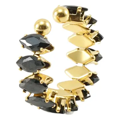 18K Gold Adjustable Geometric Diamond Ring for Women