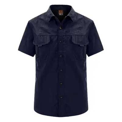 Men's Outdoor Short Sleeve Shirt Olive Green Quick Dry Waterproof