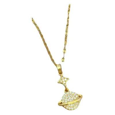 Titanium Steel Lucky Diamond Necklace for Women