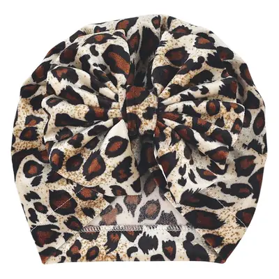 Leopard Print Soft Velvet Baby Hats for Boys Girls