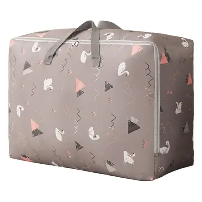 Oxford Cloth Moving Bag Blue White Pattern Large Capacity