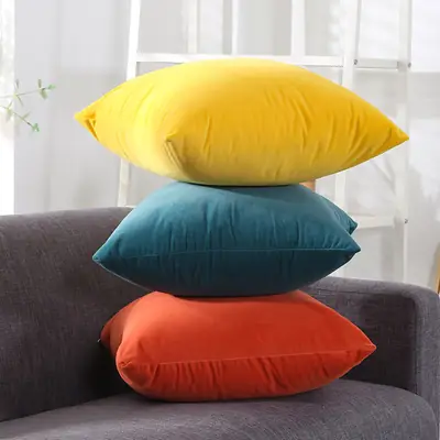 Nordic Velvet Pillowcase Brown Living Room Sofa Cushion