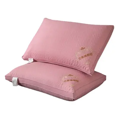 Ai Cao Mei Mian Embroidered Pillow Household Feather Velvet Pillow Core Care Cervical Spine Pair 2 Adult Wholesale Replaceable