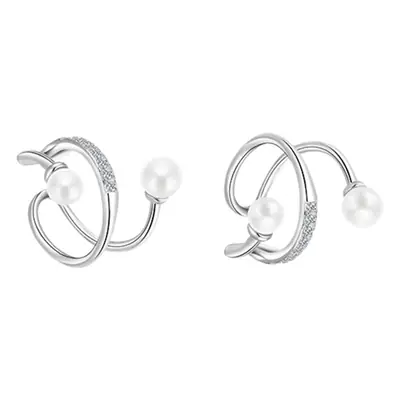 Fangxing Pearl Zircon Ear Clip No Ear Holes