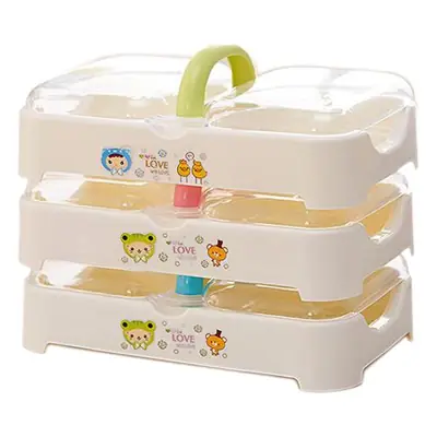 Double Compartment Laundry Soap Box with Lid Drain