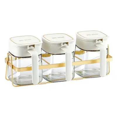 Glass Seasoning Box Set for Kitchen Storage