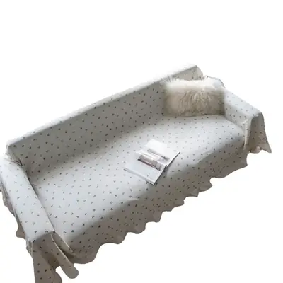 Yiman Qiyun Sofa Towel Lemon Printed Fresh Flounces Multi-functional Cover