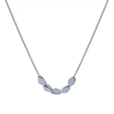 Geometric Diamond Necklace Women Cold Style Silver Cold