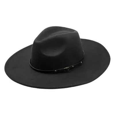 Men's Maroon Felt Retro Belt Hat 9.5cm Bristle