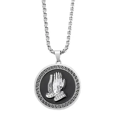 Stainless Steel College Student Buddha Pendant Necklace