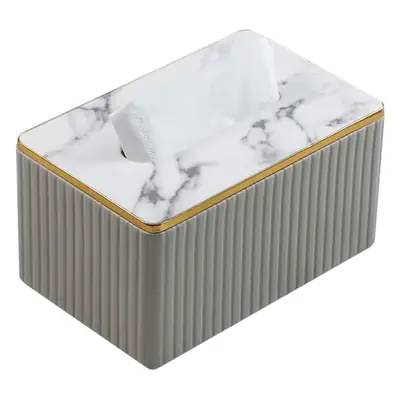 Luxury Marble Top Paper Box with Gold Trim