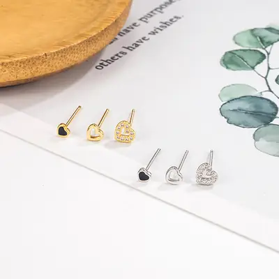 Diamond Encrusted Love Earrings for Women