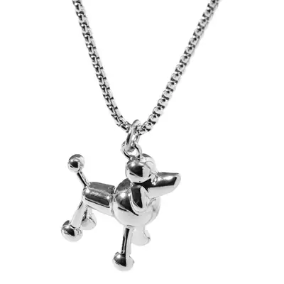 Titanium Steel Poodle Necklace for Men Women