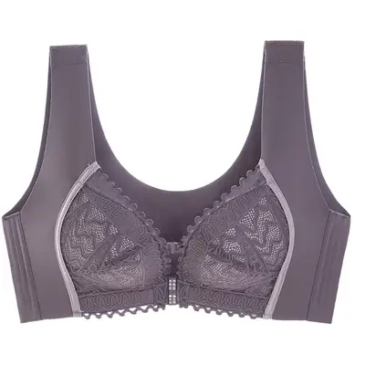 Vest-Style Seamless Bra with Front Buckle, Push-Up, Anti-Sagging, Sports Bra, Integrated Backless Bra with Chest Pads