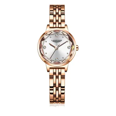 Faux Rose Gold Swiss Watch for Women Ultra Thin Waterproof