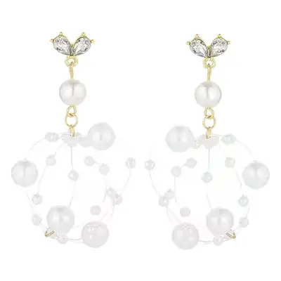 French Style Zircon Tassel Earrings for Women