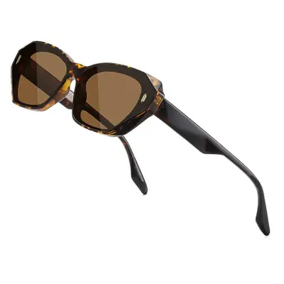 Women Cat's Eye Polarized Sunglasses Adjustable Panel Temples